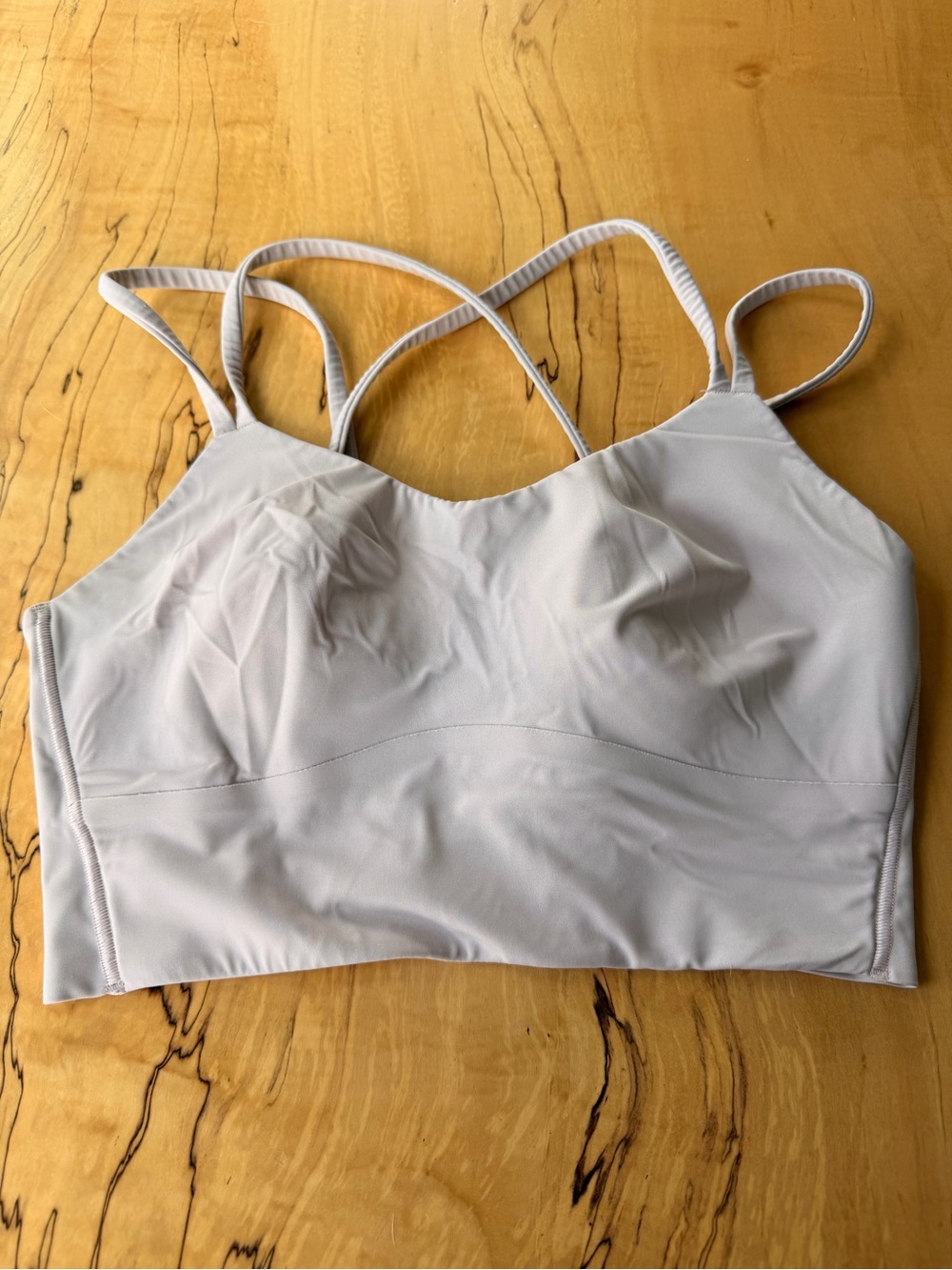 Lululemon Light Pink Strappy Longline Bralette sports bra